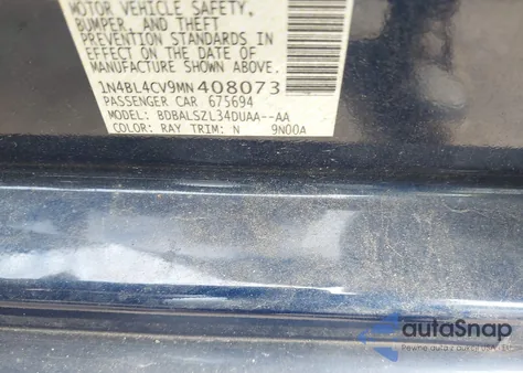 2021 Nissan Altima Sr Fwd from USA, damaged, VIN 1N4BL4CV9MN408073